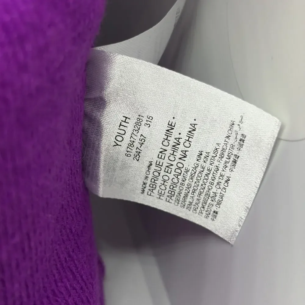 Nike Crimson & Purple Knit Cuff Pom Pom Beanie Girl's 7-16